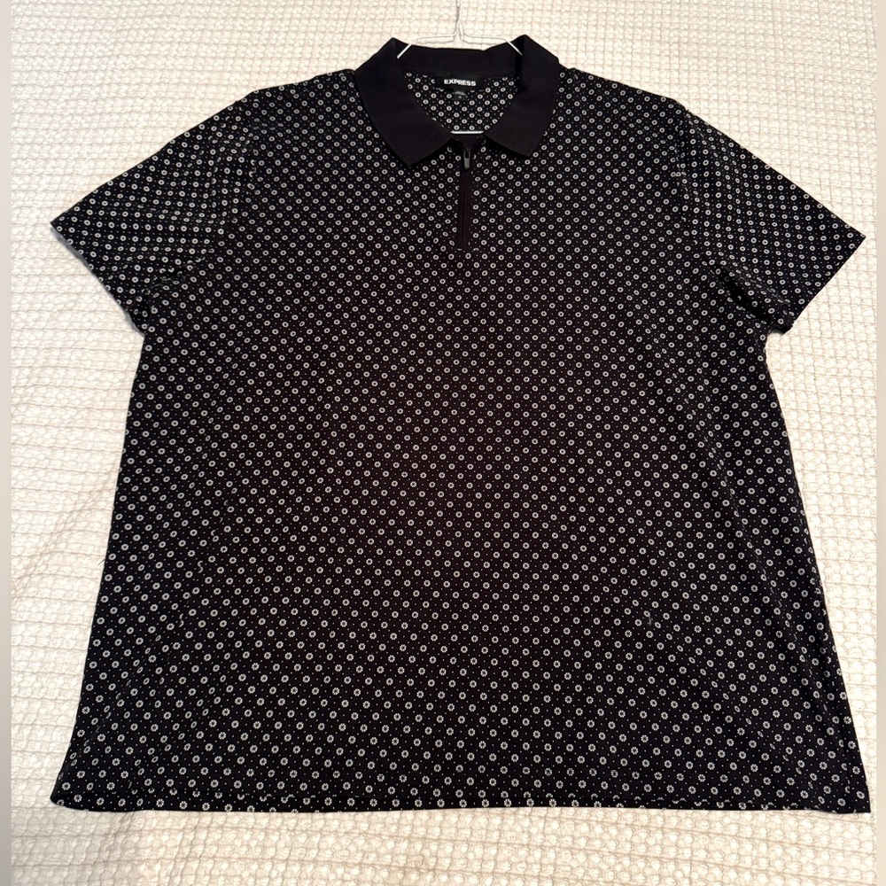 Express Black Patterned Men's Shirt